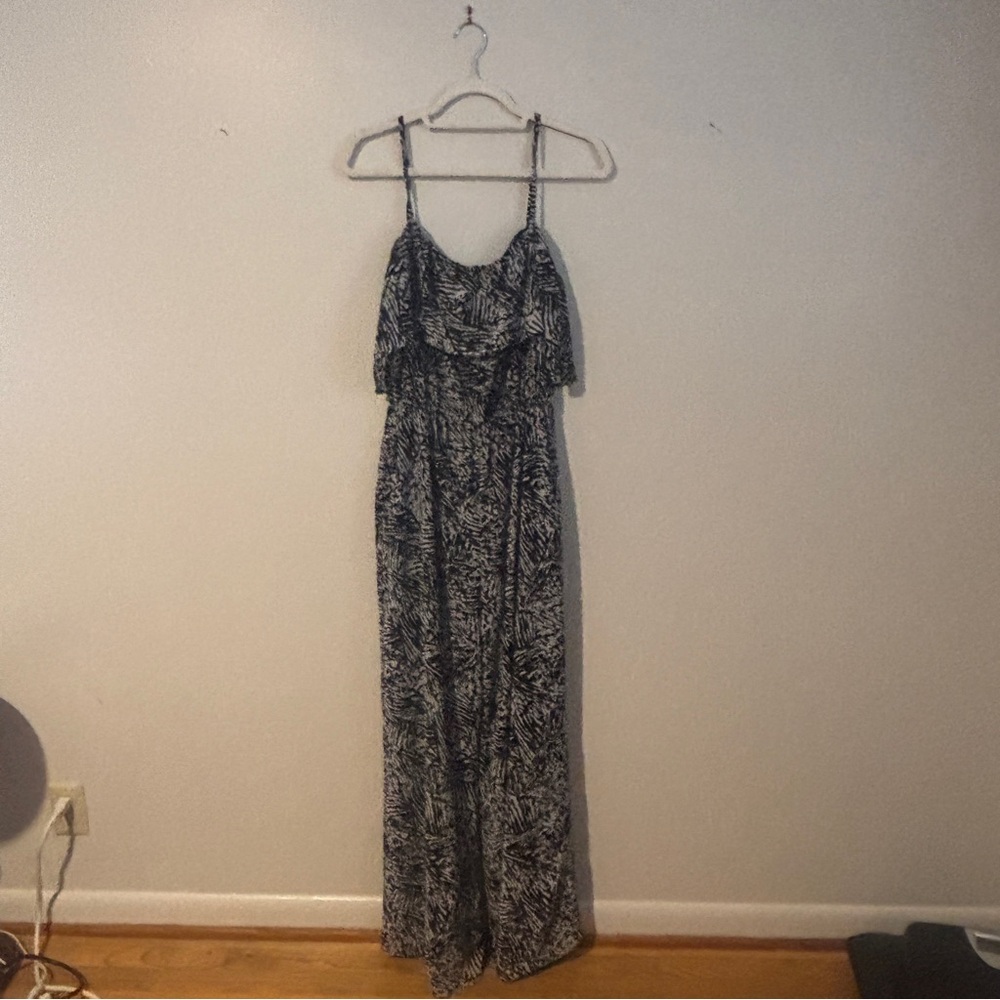 BCBGeneration Monochrome Patterned Jumpsuit